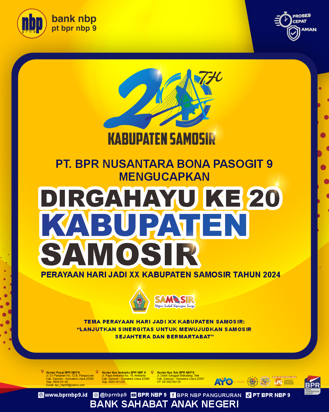 Dirgahayu 20th Kabupaten Samosir