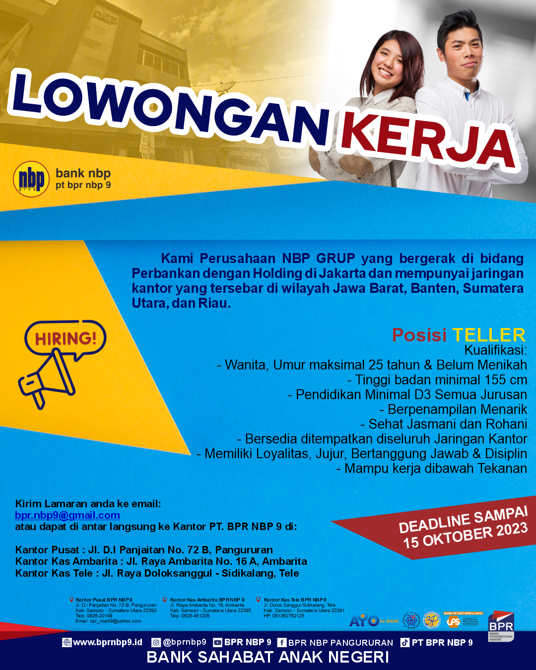 LOWONGAN PEKERJAAN