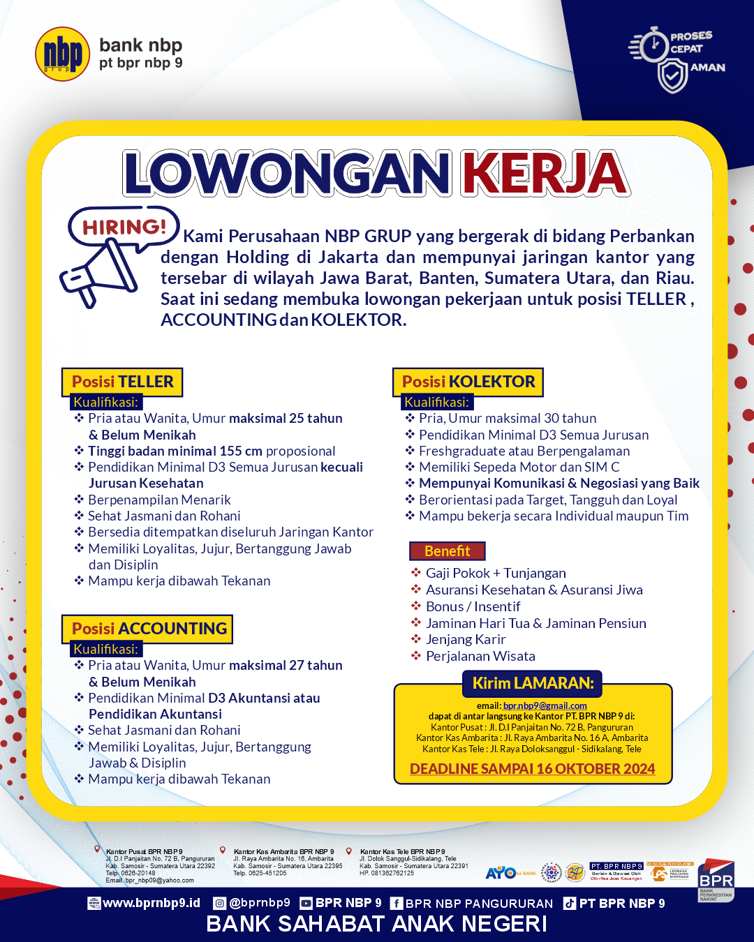 LOWONGAN PEKERJAAN